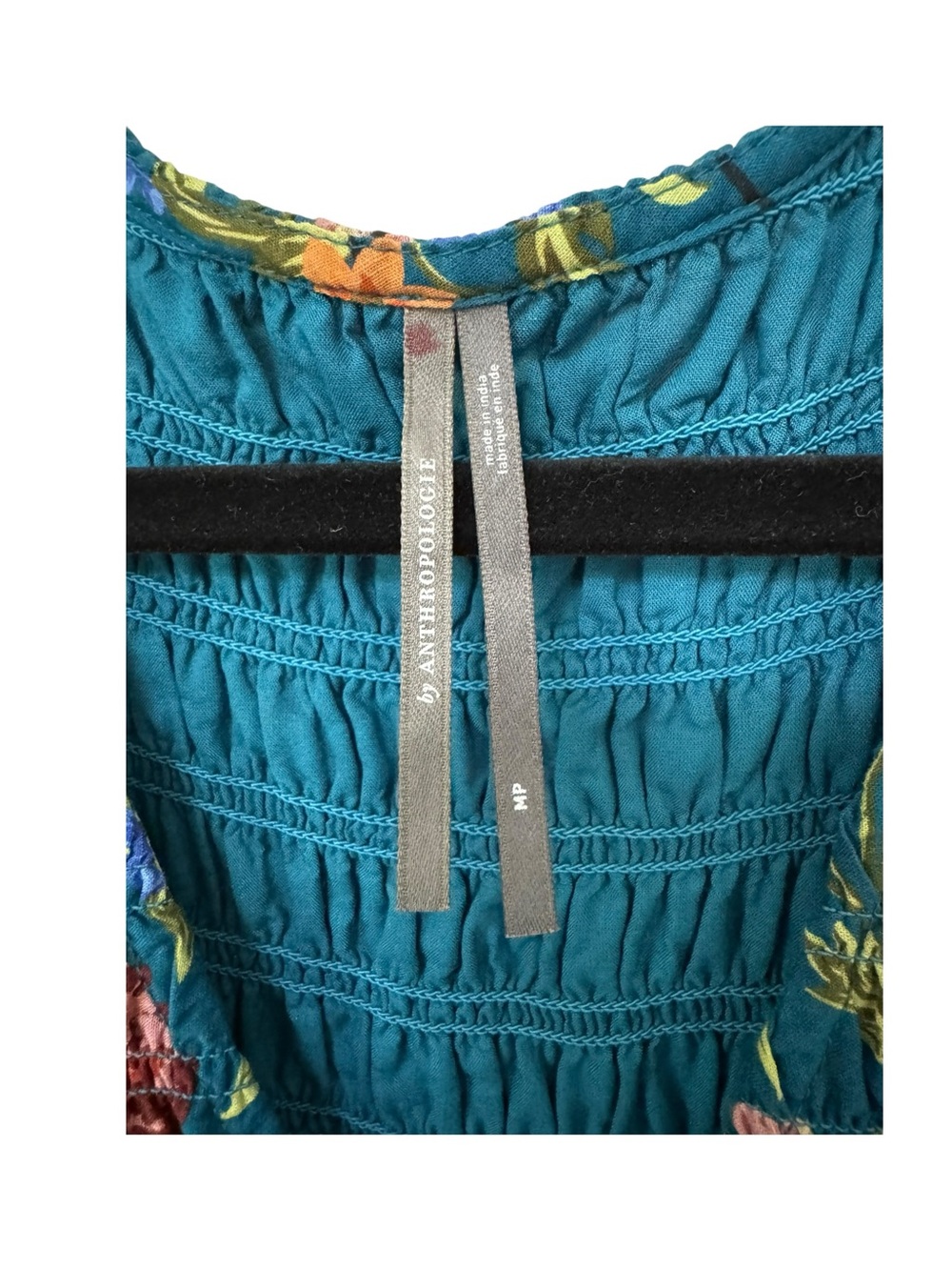 ANTHROPOLOGIE | The Peregrine Midi Dress in Iris Blue Floral, Size Med Petite - Picture 9 of 12